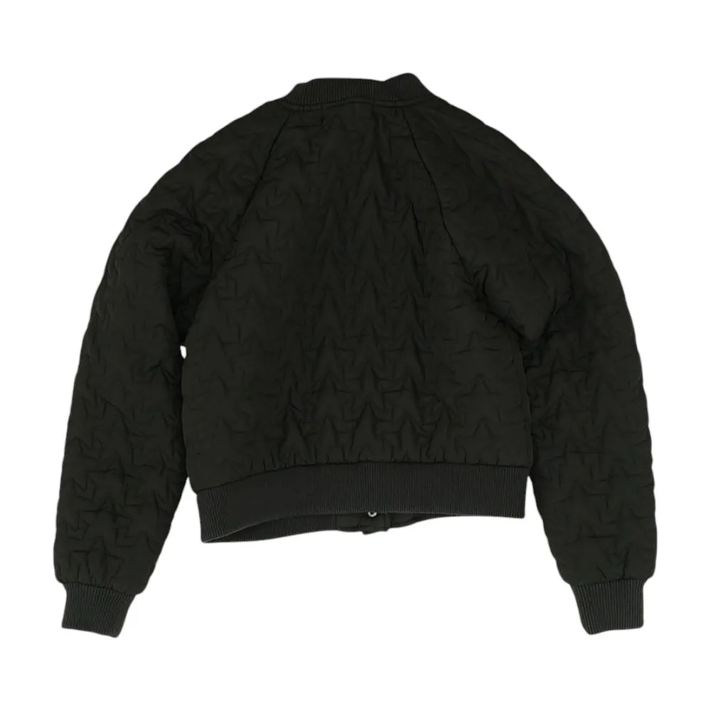 Black Solid Bomber Jacket