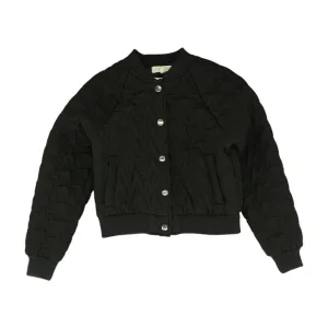 Black Solid Bomber Jacket