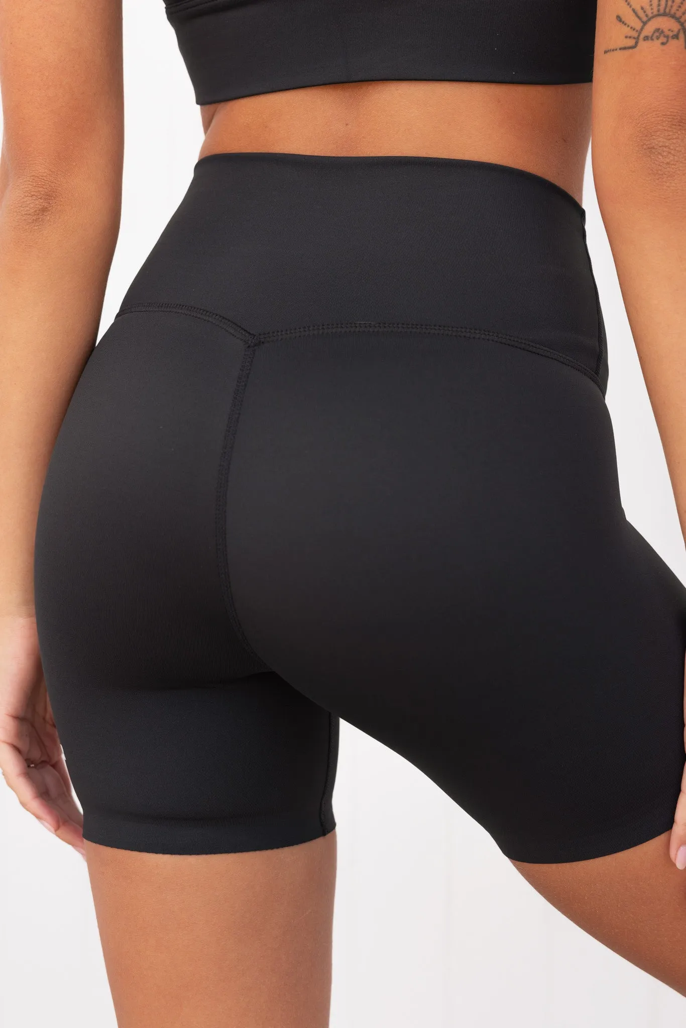 Black Sportswear Midi Biker Shorts
