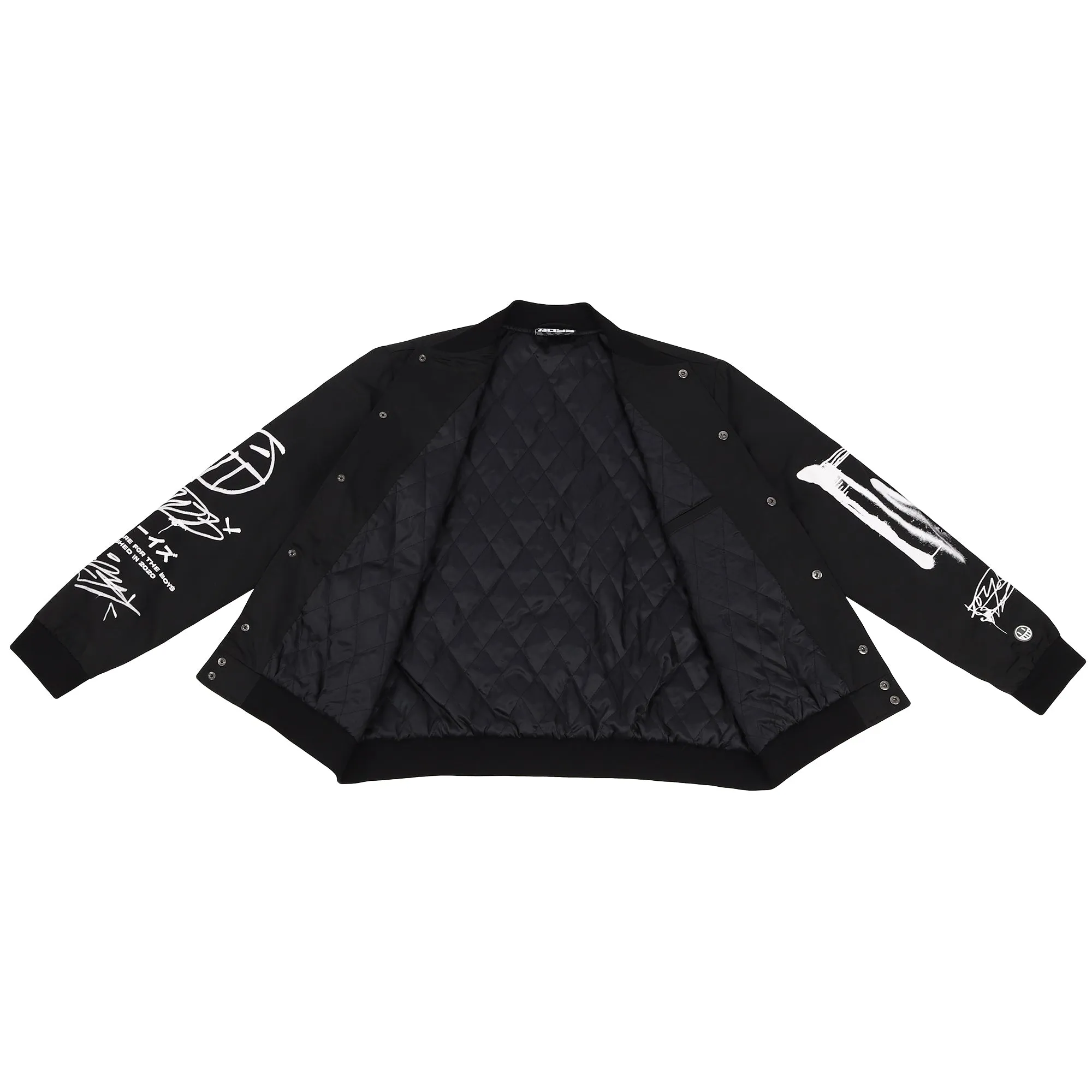 BLACKOUT GRAFFITI BOMBER JACKET