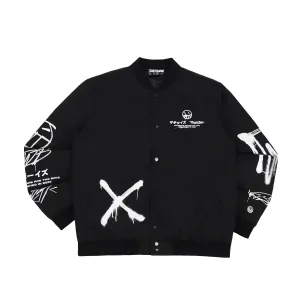 BLACKOUT GRAFFITI BOMBER JACKET