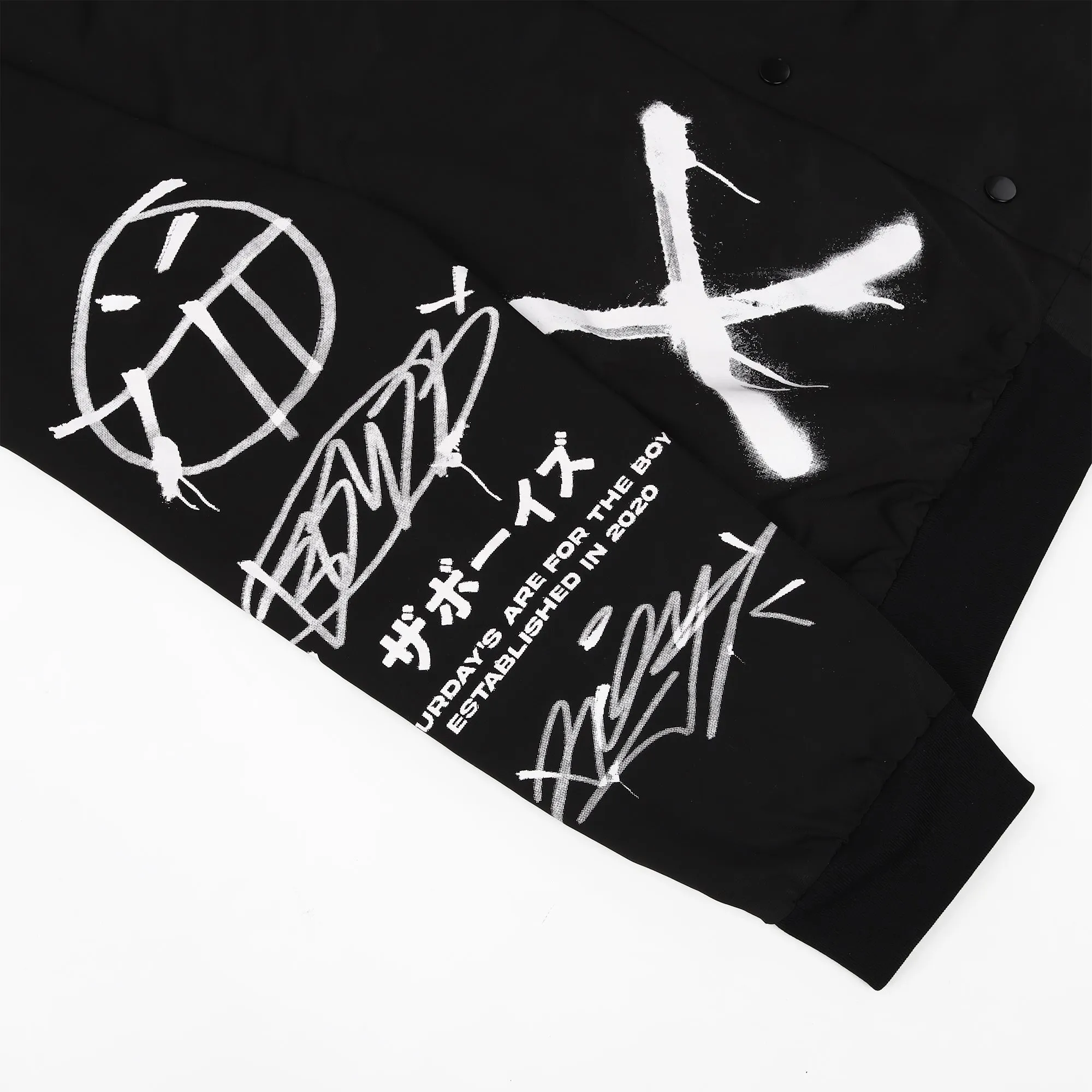 BLACKOUT GRAFFITI BOMBER JACKET