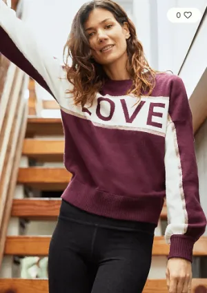 Block Party Love Sweater by Spiritual Gangster | Berry