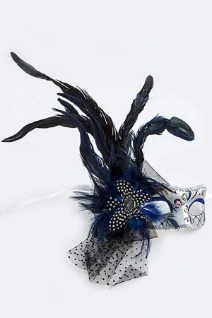 Blue Mardi Gras Mask