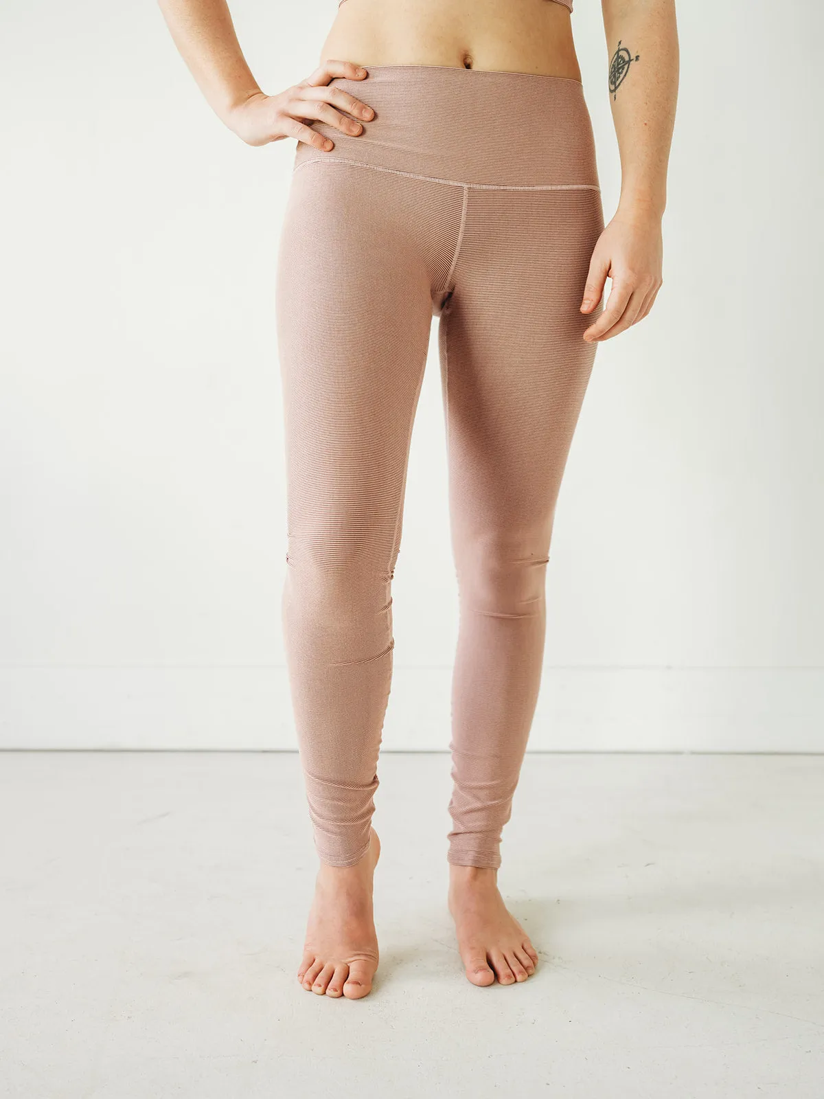 Blush Microstripe Yoga Pants *FINAL SALE*
