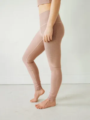 Blush Microstripe Yoga Pants *FINAL SALE*