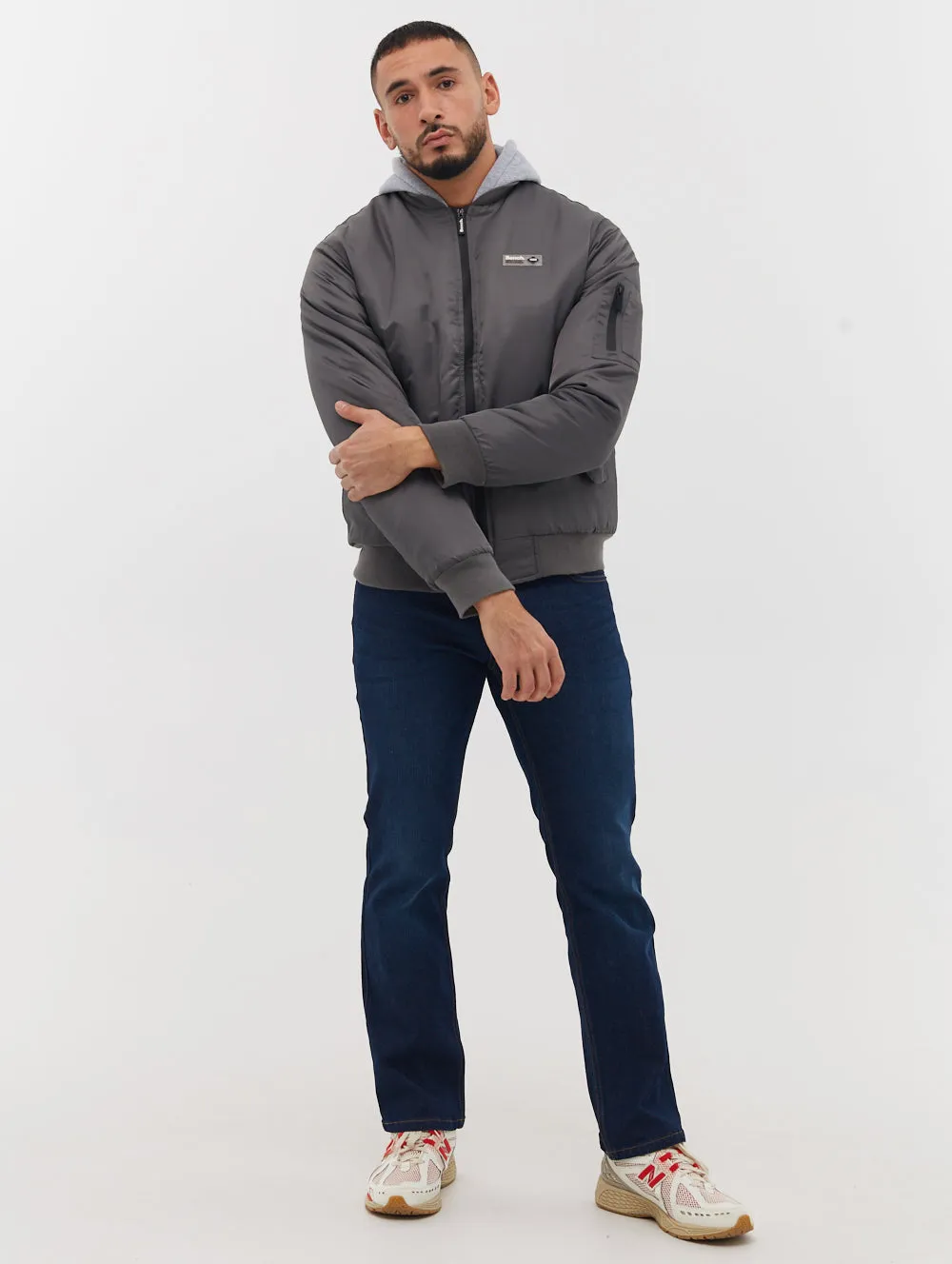 Bomper Fleece Hood Bomber Jacket