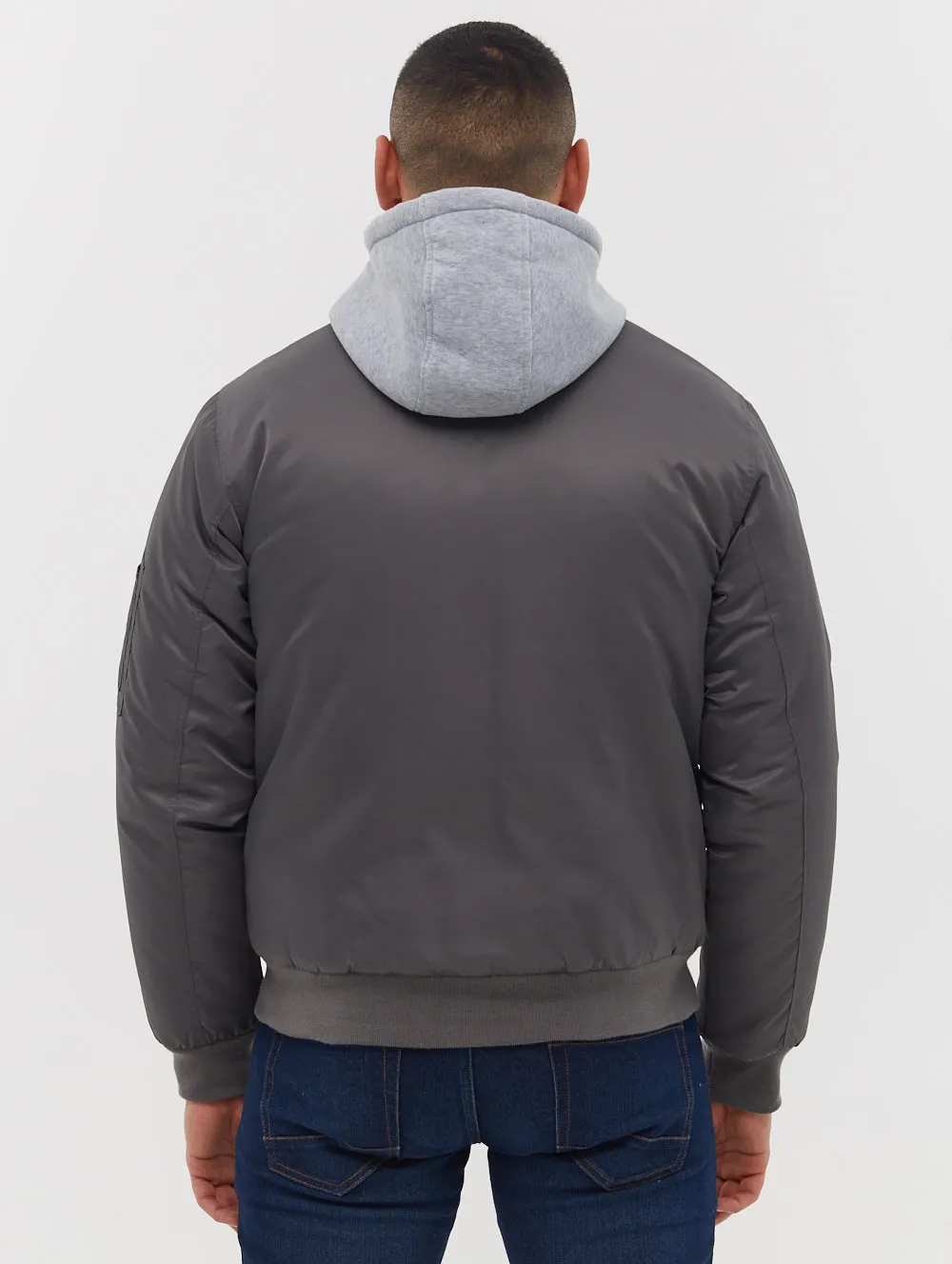 Bomper Fleece Hood Bomber Jacket