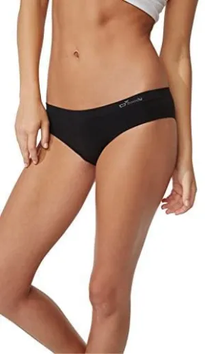 Boody Body EcoWear Women's Hipster Bikini Briefs - Bamboo Viscose - Low Rise Hip Underwear - Black - X-Small