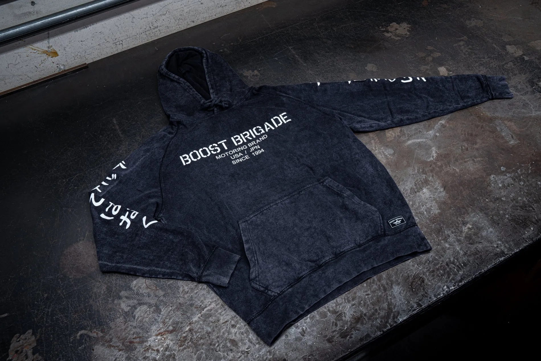 Boost Brigade Company Logo Pull-over Hoodie - Vintage-Black