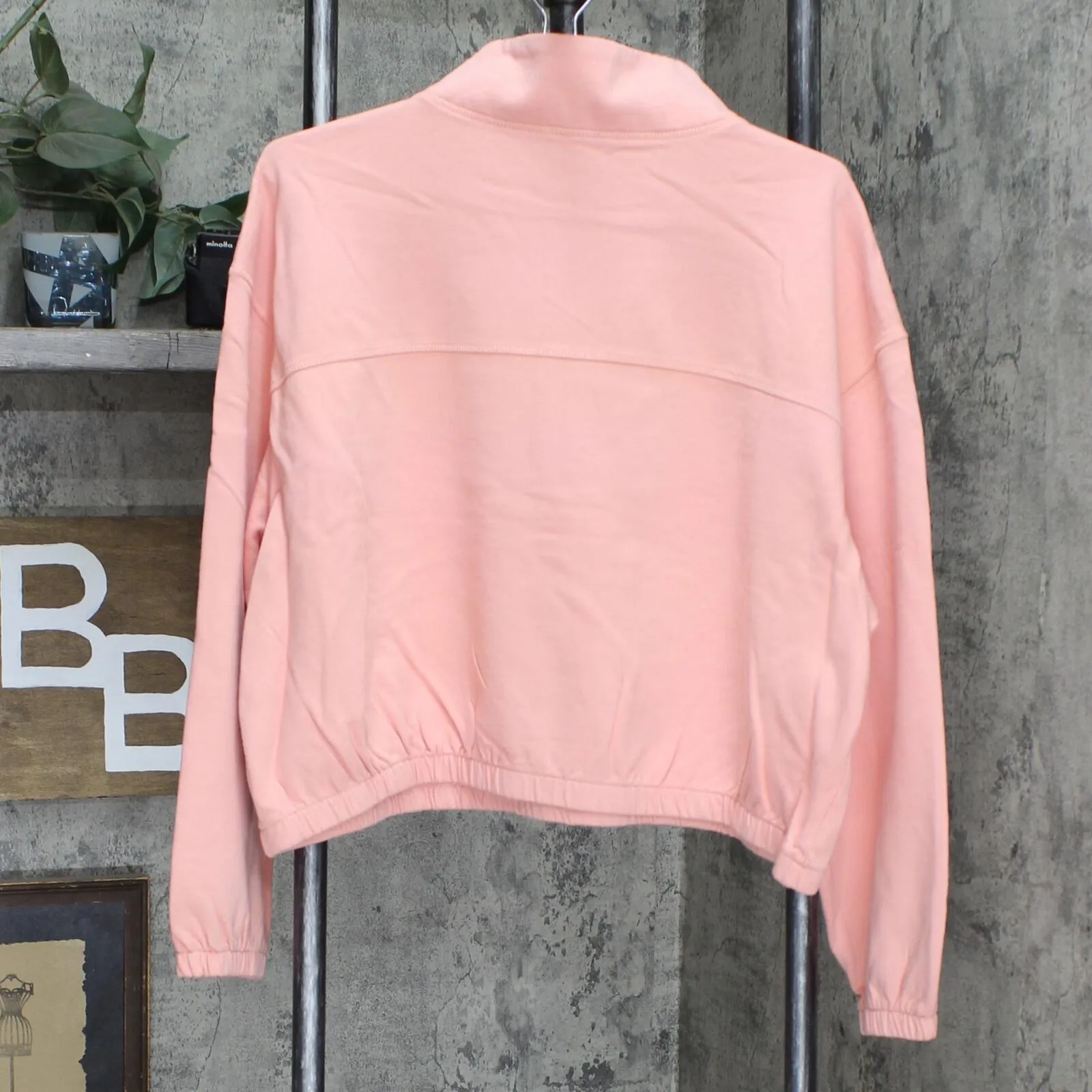 BP. Plus Size Quarter Zip French Terry  Fleece Pullover