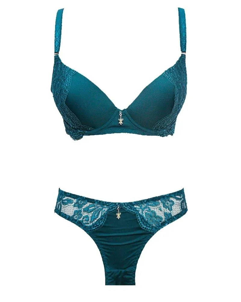 Bridal Sea Green 5954 Single Padded Bra Panty Set - By Kailanni
