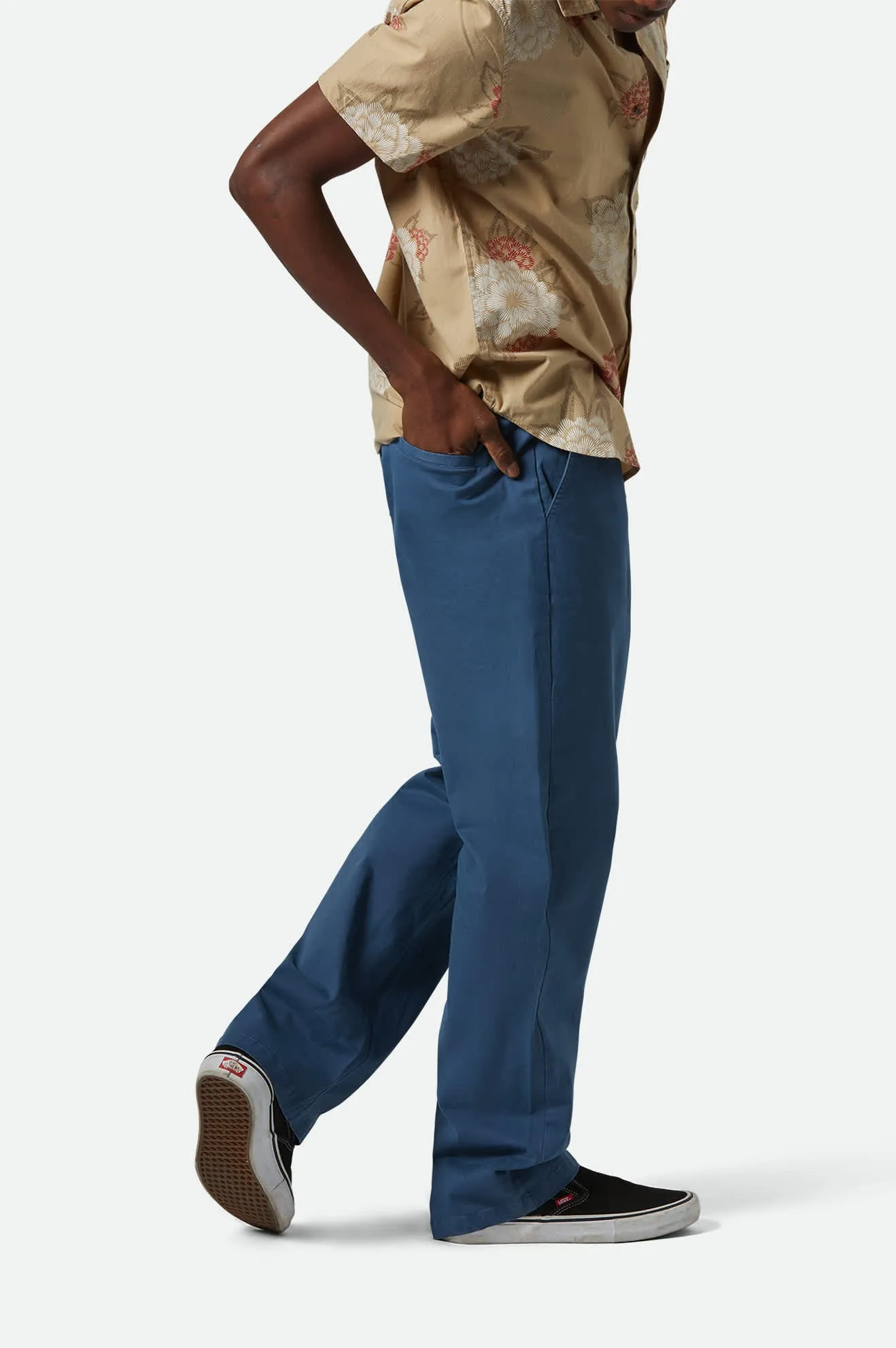 Broadway E-Waist Relaxed Pant - Washed Denim Blue