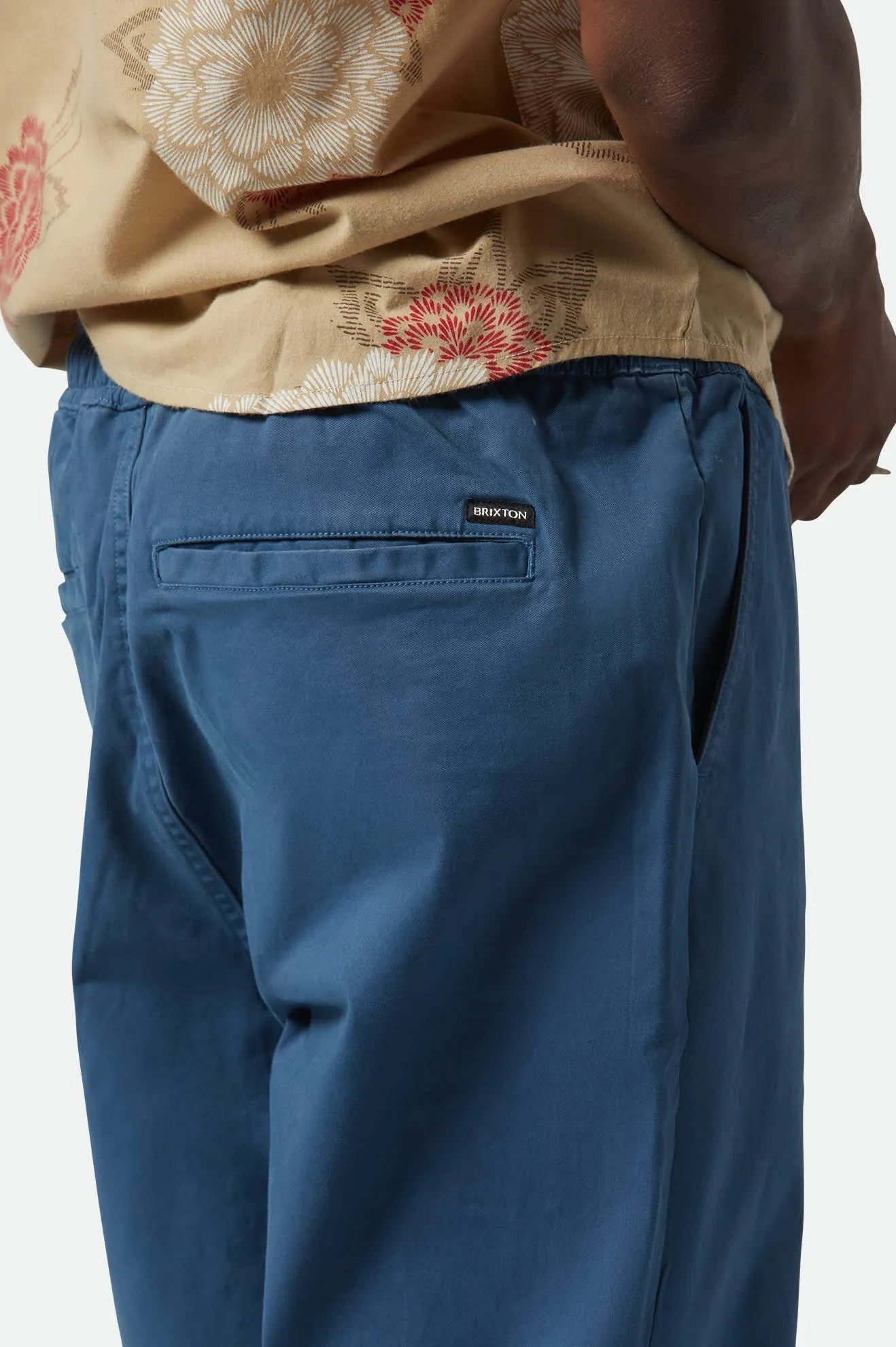 Broadway E-Waist Relaxed Pant - Washed Denim Blue