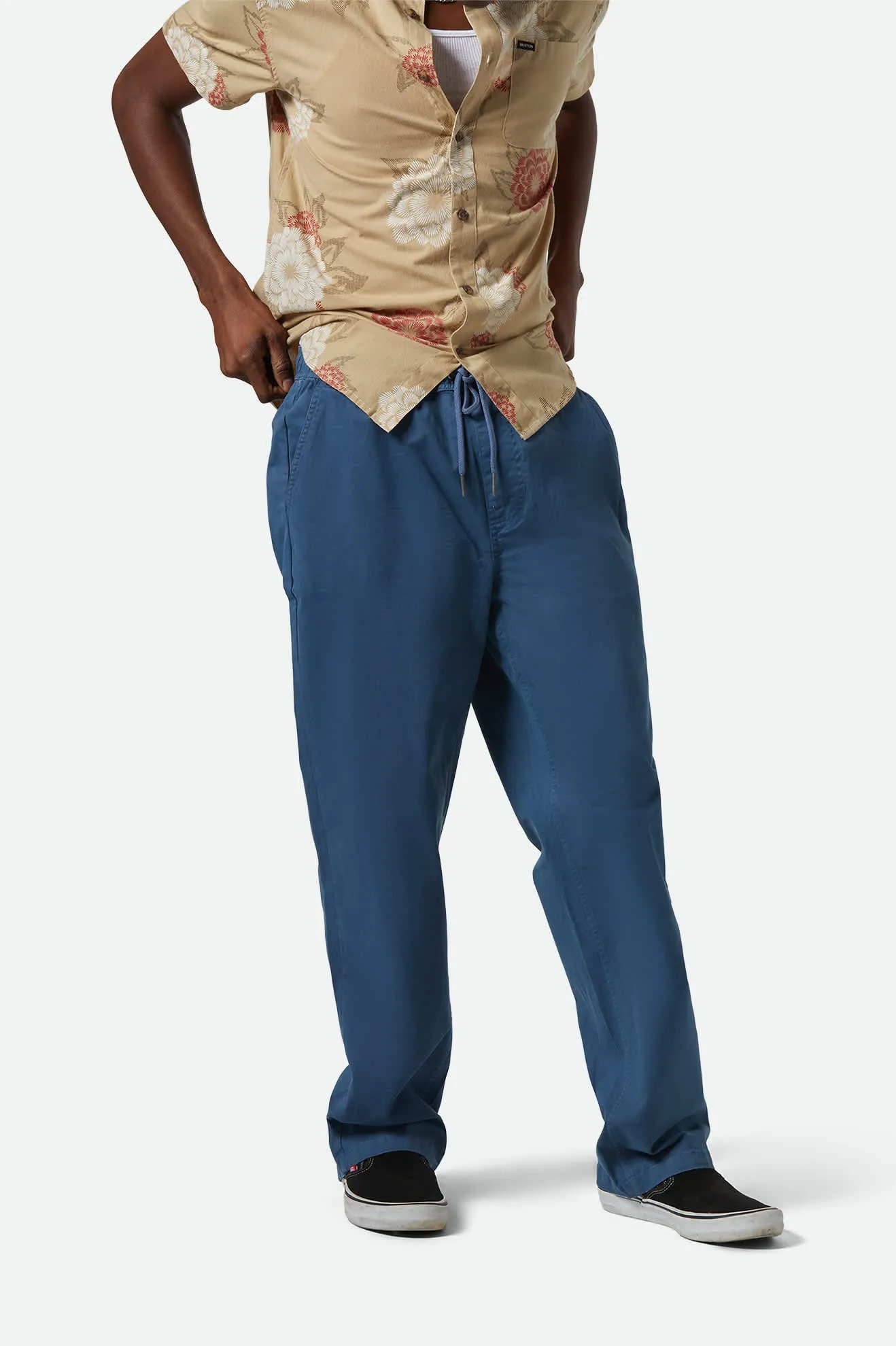 Broadway E-Waist Relaxed Pant - Washed Denim Blue