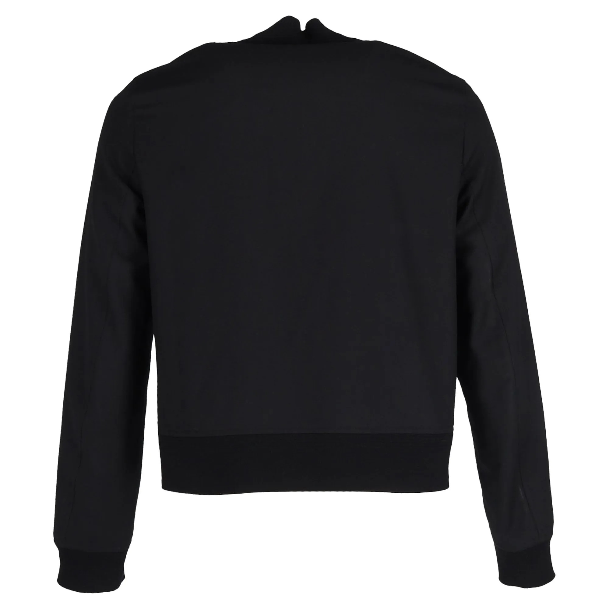 Burberry Zip-Up With Side Pockets Bomber Jacket in Black Wool