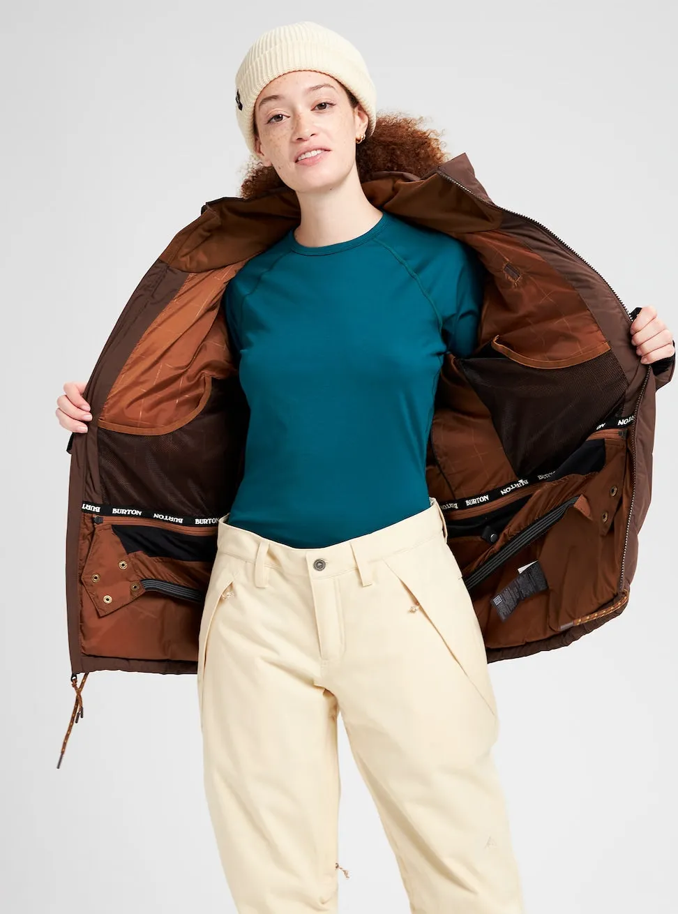 Burton Keelan Womens Jacket Seal Brown