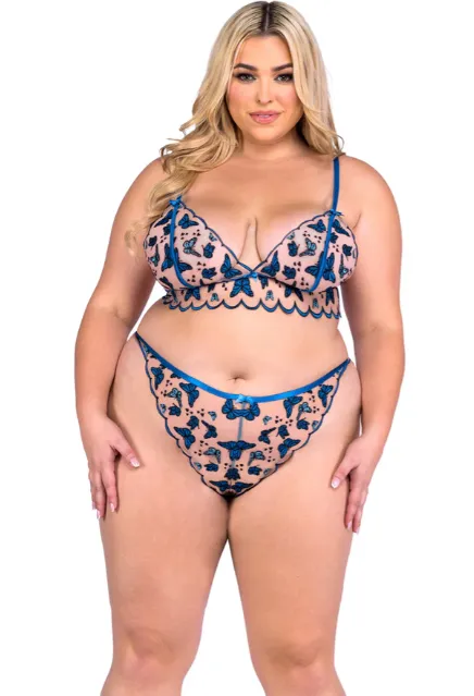 Butterfly Beauty 2-Piece Garter Set - LI692
