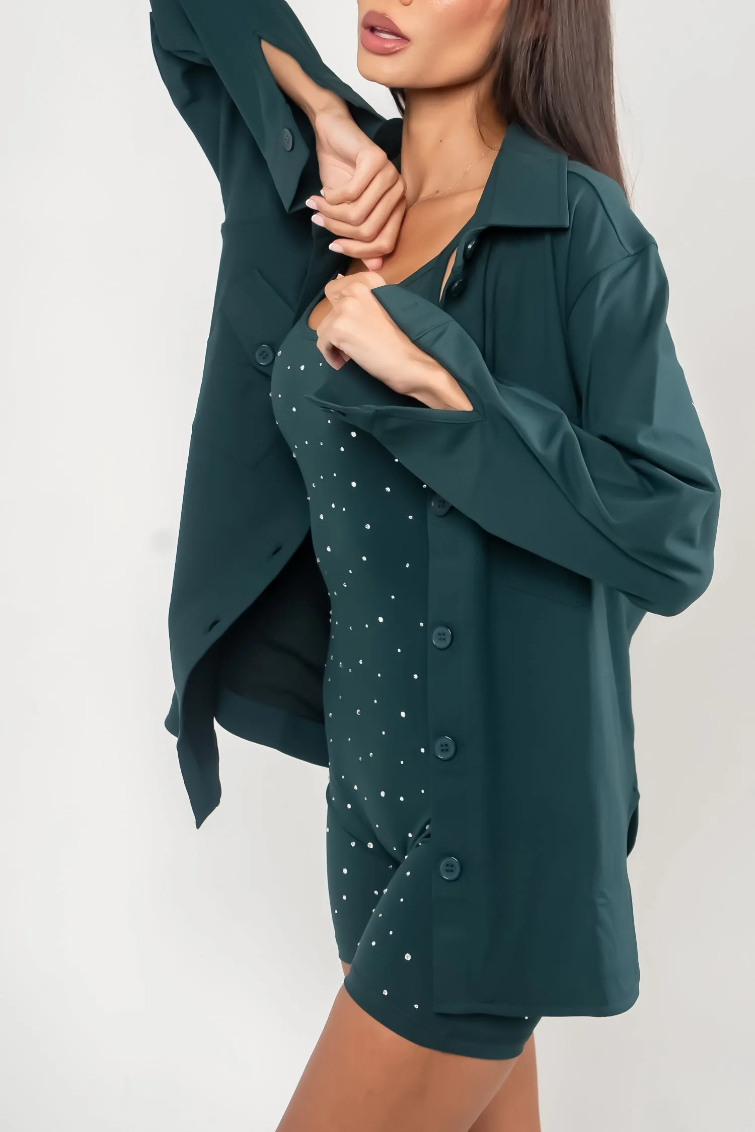 Button Down - Emerald
