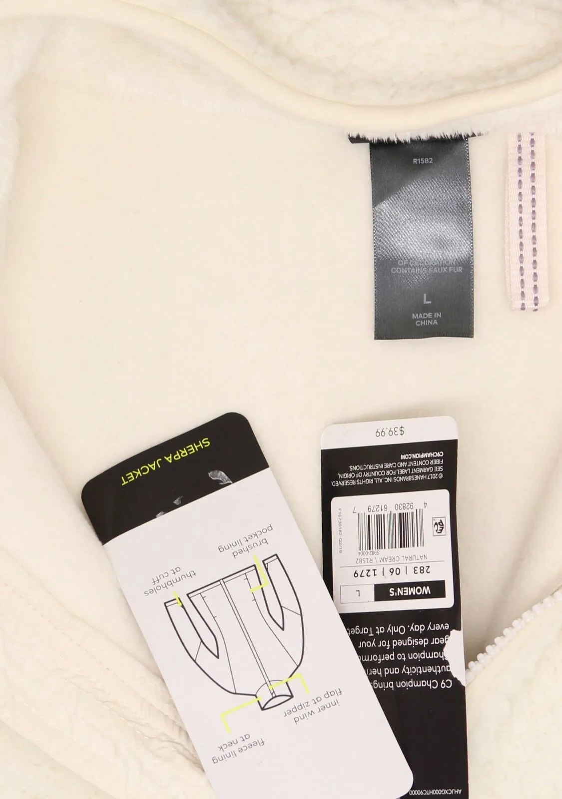 C9 Champion Women's Fleece Sherpa Jacket with Thumbholes