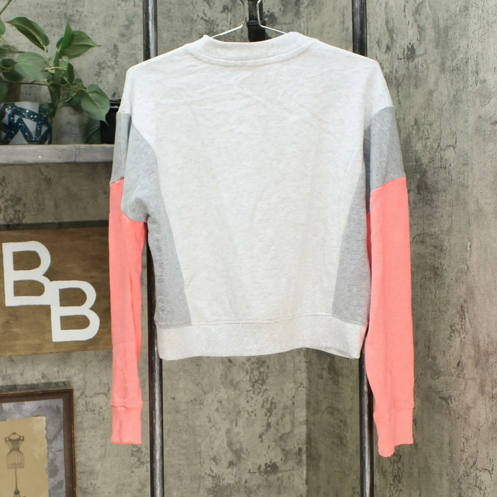 Calvin Klein Performance Women's Colorblock Fleece Sweatshirt Neon Calypso Large