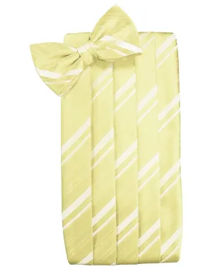 Canary Striped Satin Cummerbund