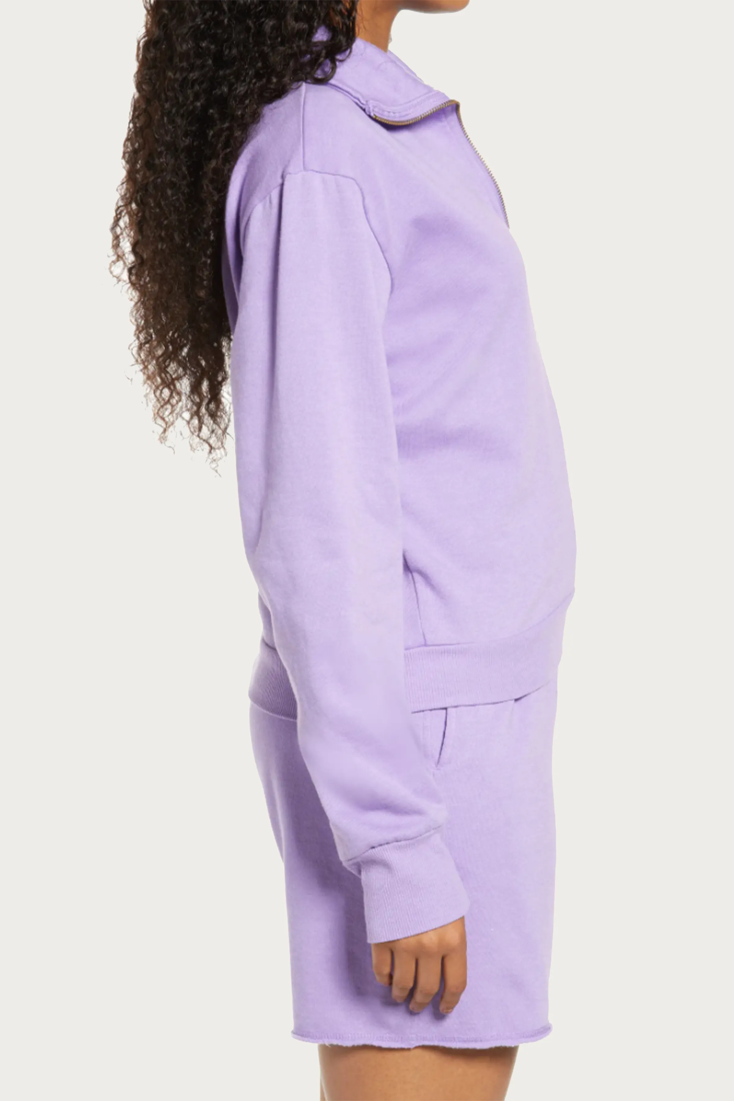CANON COTTON-BLEND HALF-ZIP SWEATSHIRT
