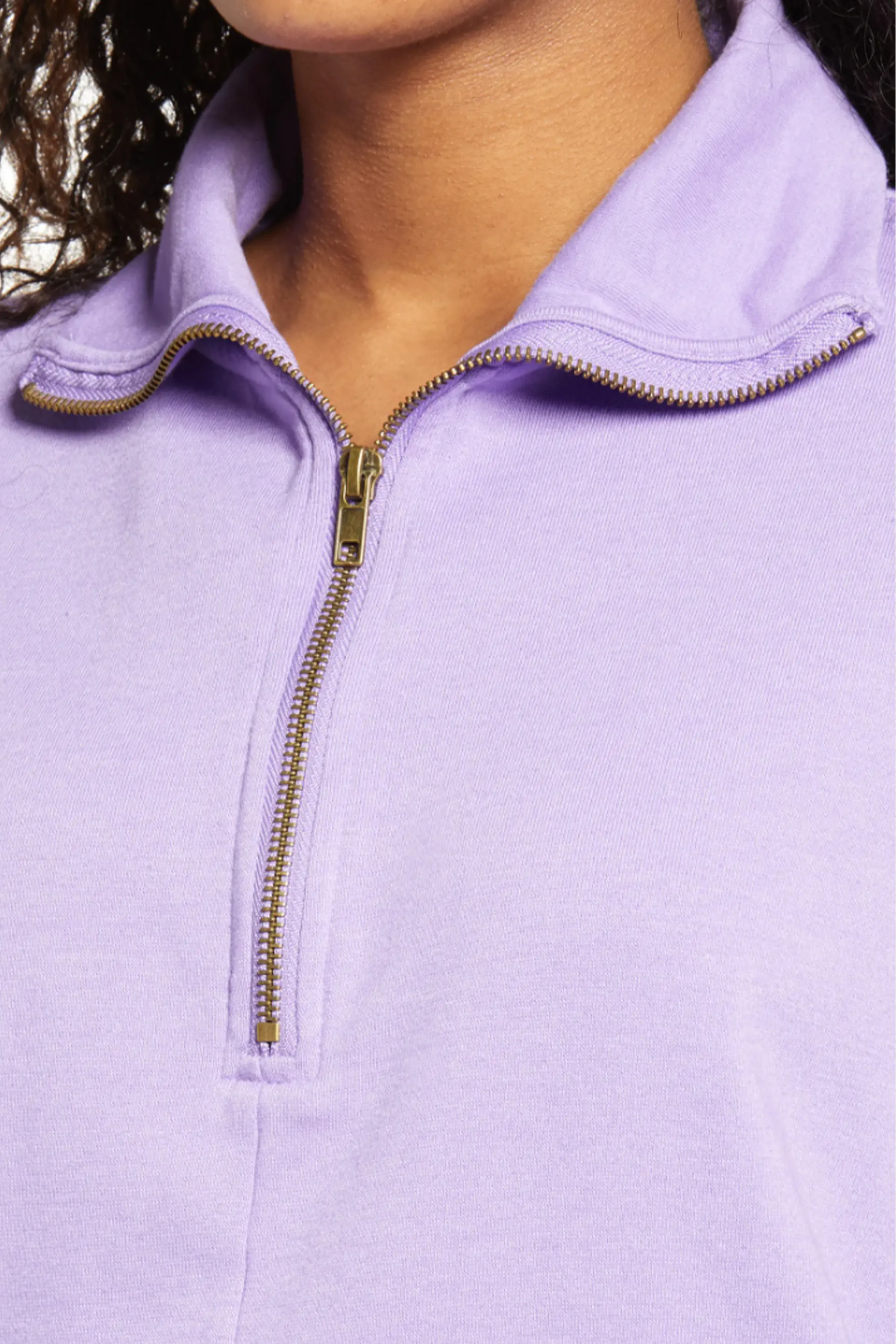 CANON COTTON-BLEND HALF-ZIP SWEATSHIRT
