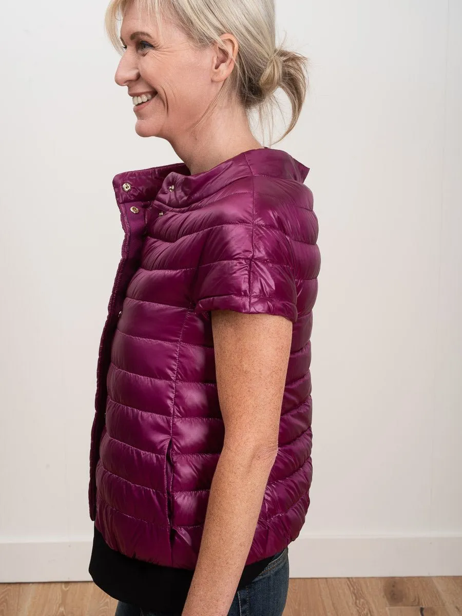 cap sleeve jacket - fuschia