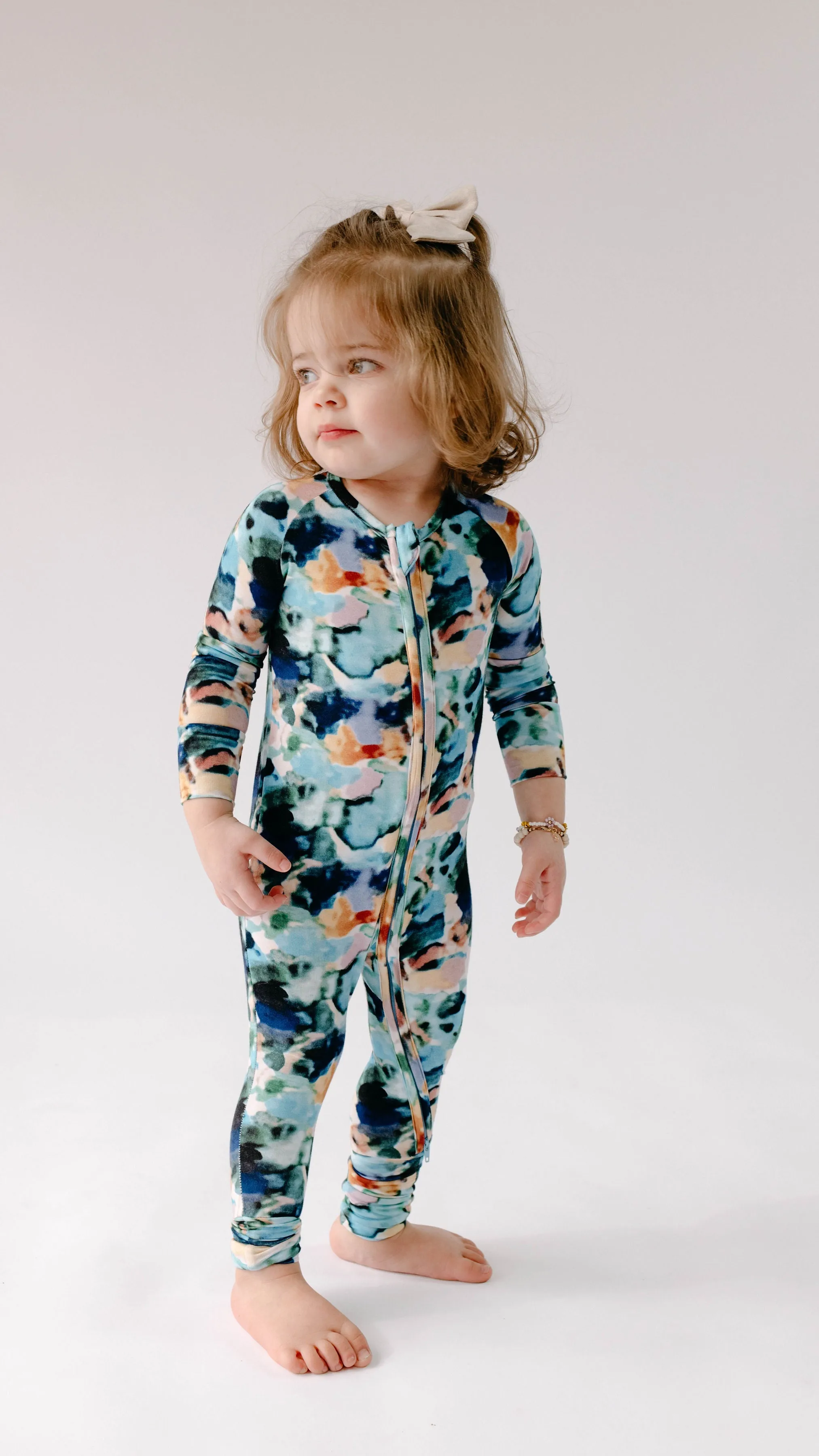 Charli Print | Bamboo Zip Pajamas