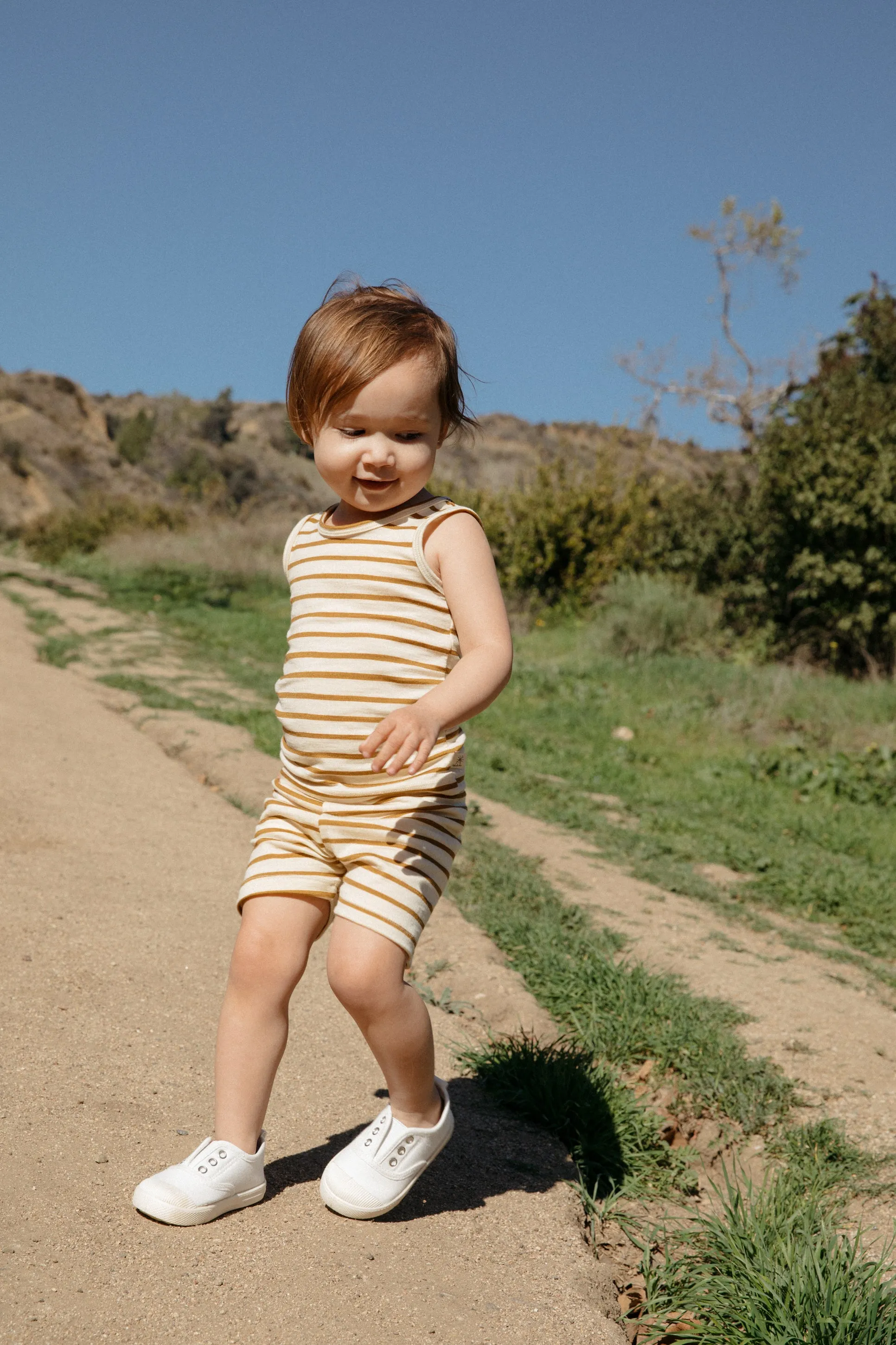 Chasing Windmills Short Johns (ochre stripe)