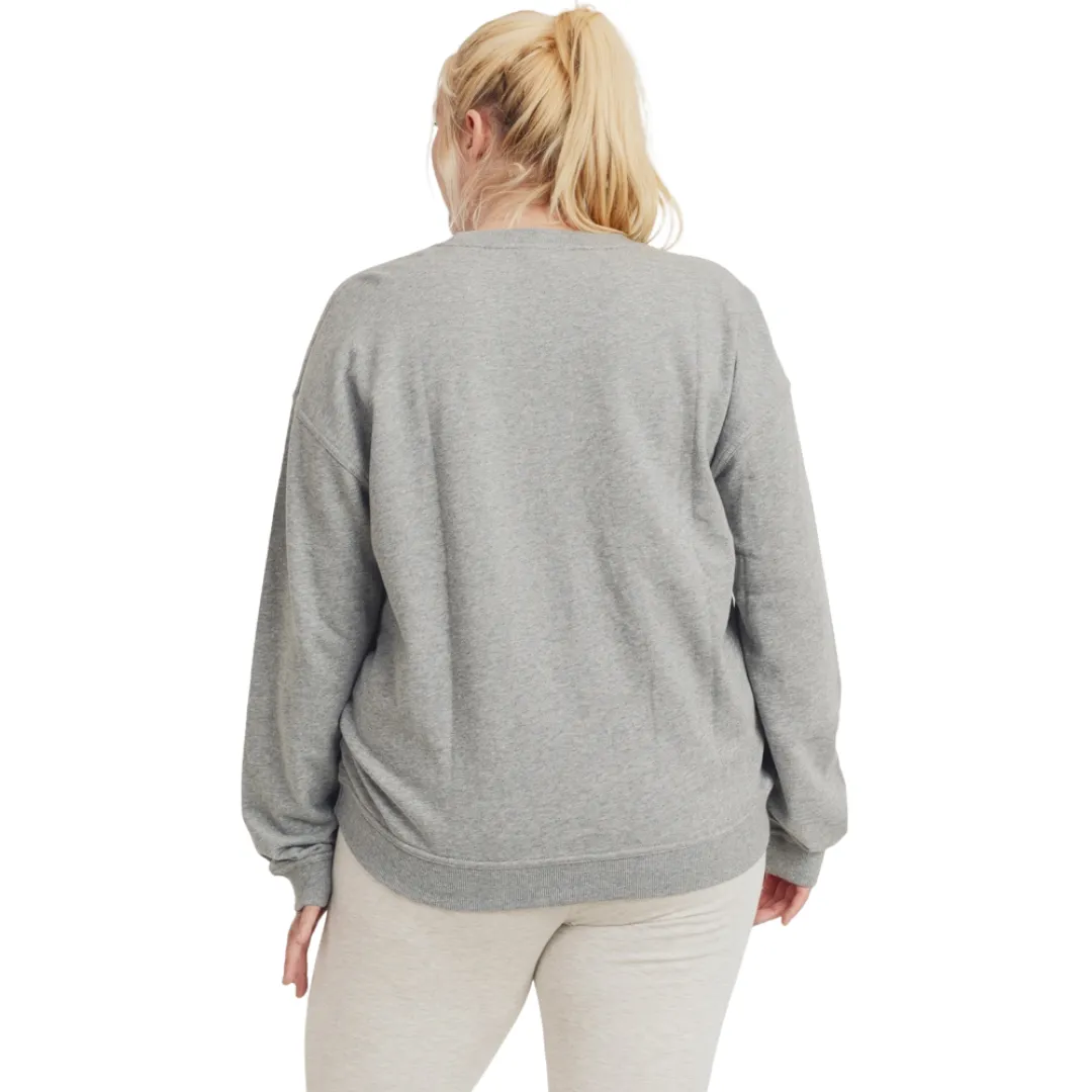 Cheetah Star Terry Sweatshirt - CRVY - Grey