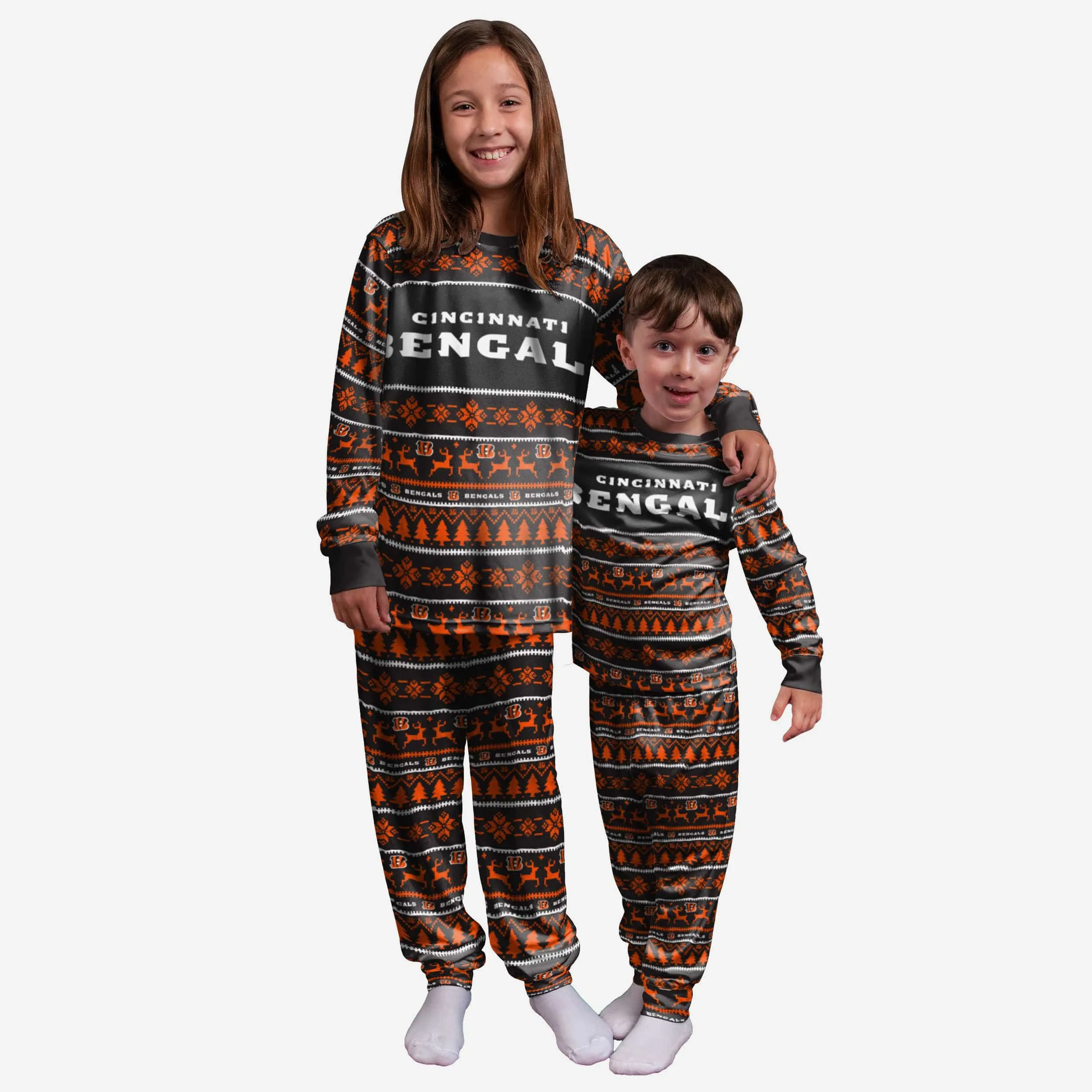 Cincinnati Bengals Youth Family Holiday Pajamas