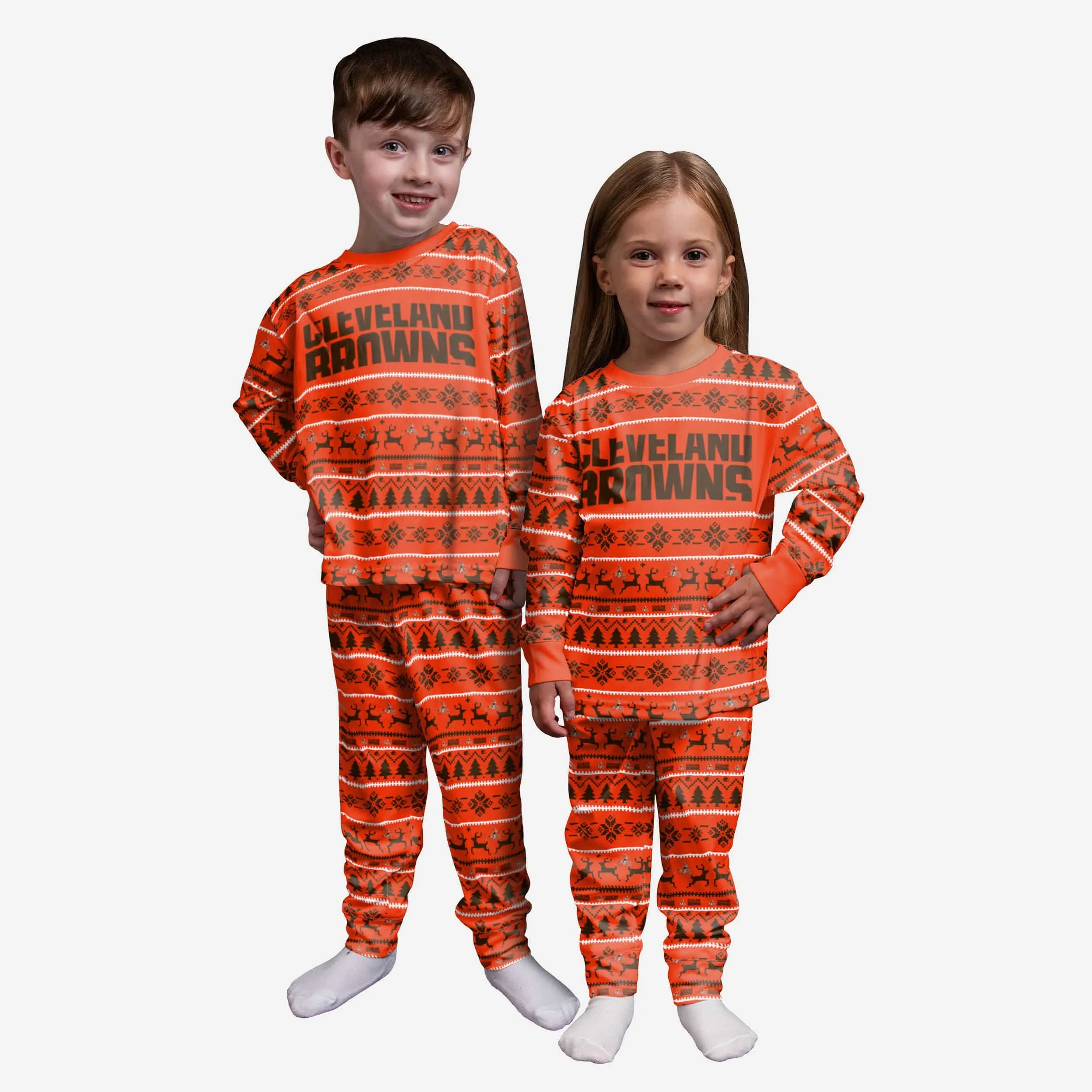 Cleveland Browns Toddler Family Holiday Pajamas