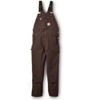 CLR01-36x34-DKB Carhartt Bib Overall Unlined Duck