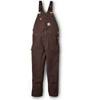 CLR01-36x34-DKB Carhartt Bib Overall Unlined Duck