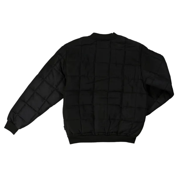 CLWJ011-S-Black Jacket Tough Duck Quilted Bomber