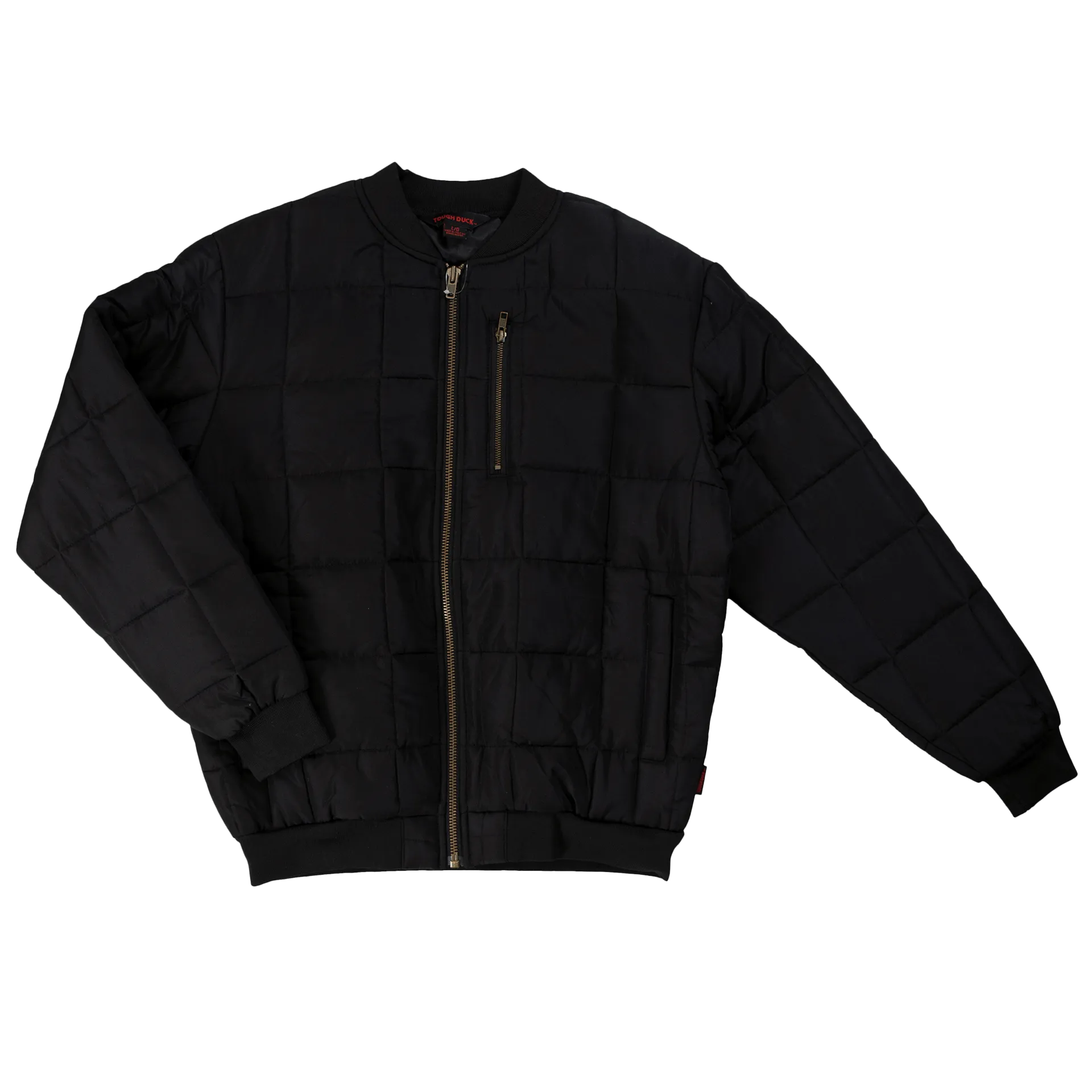 CLWJ011-S-Black Jacket Tough Duck Quilted Bomber