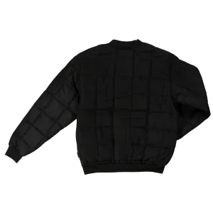 CLWJ011-S-Black Jacket Tough Duck Quilted Bomber