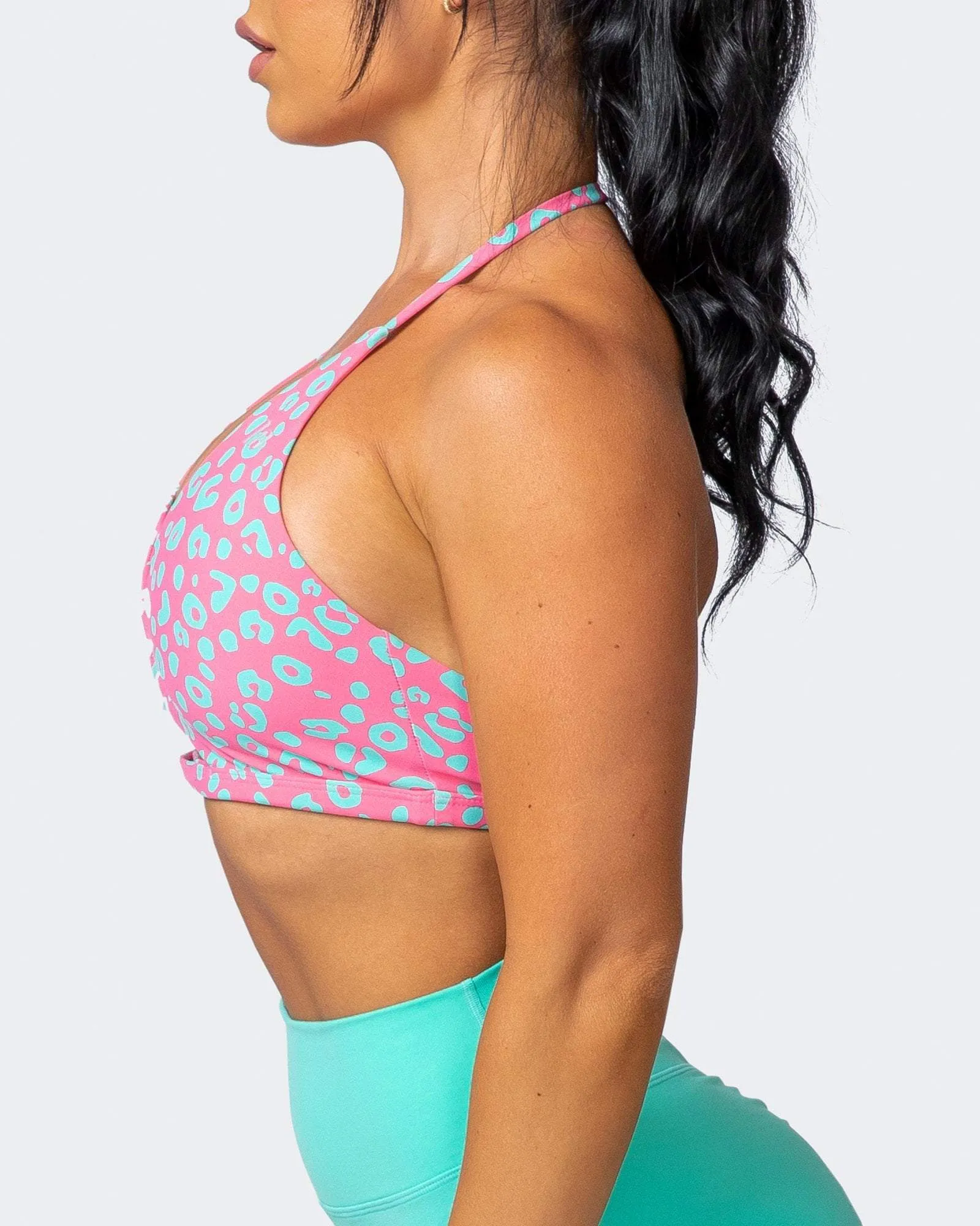 Coastal Bralette - Cotton Candy Cheetah Print
