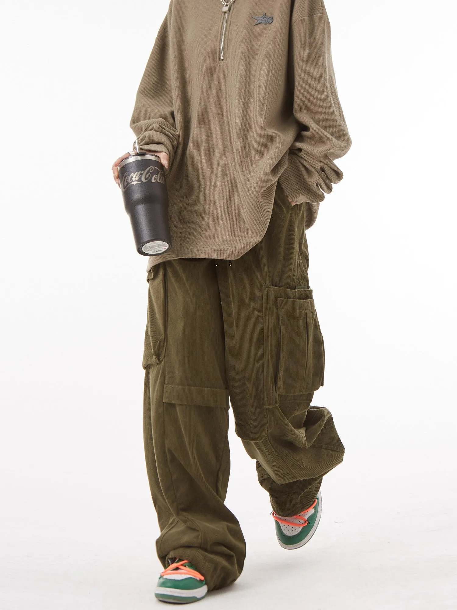 Corduroy Relaxed Cargo Pants
