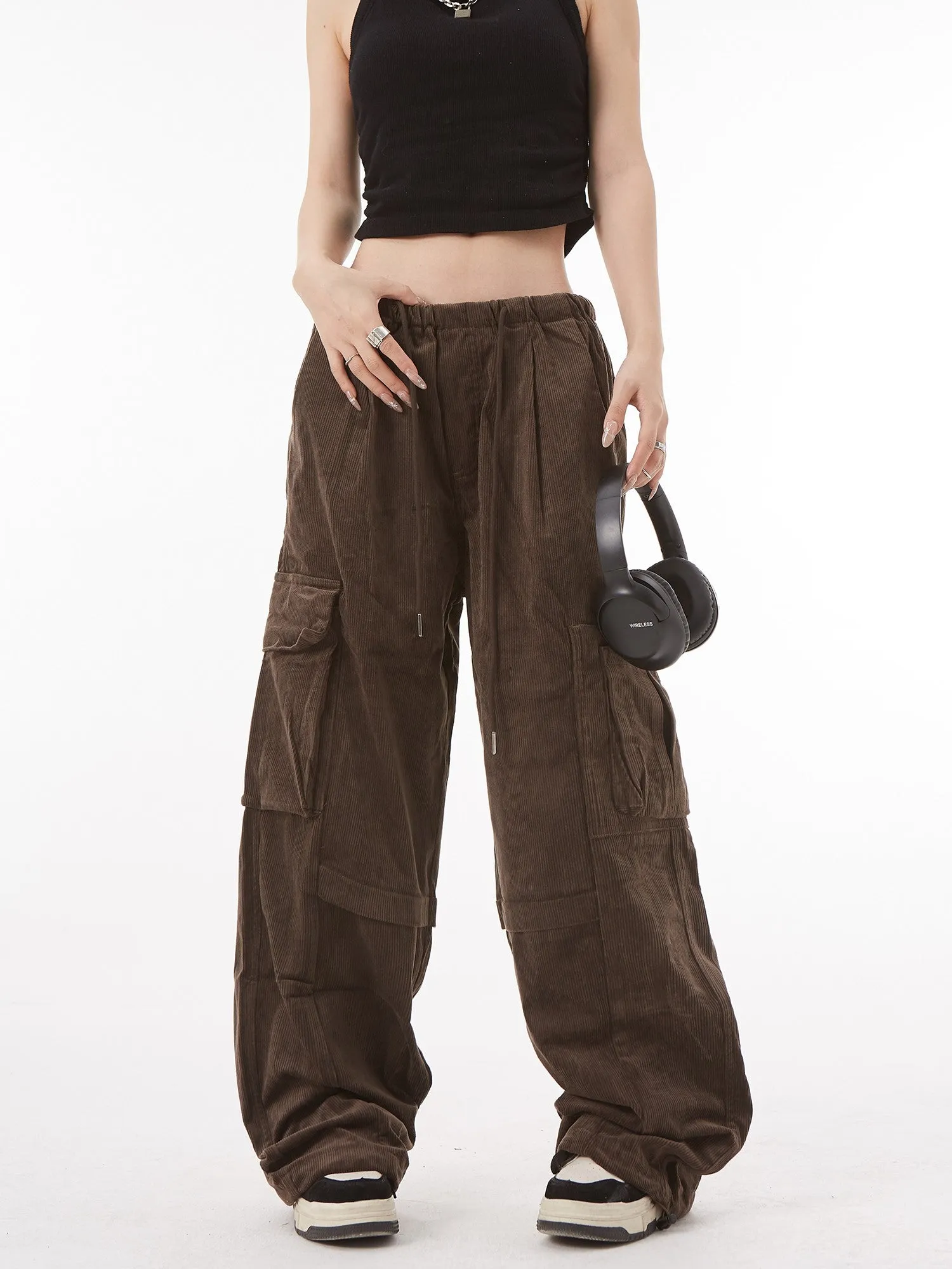 Corduroy Relaxed Cargo Pants