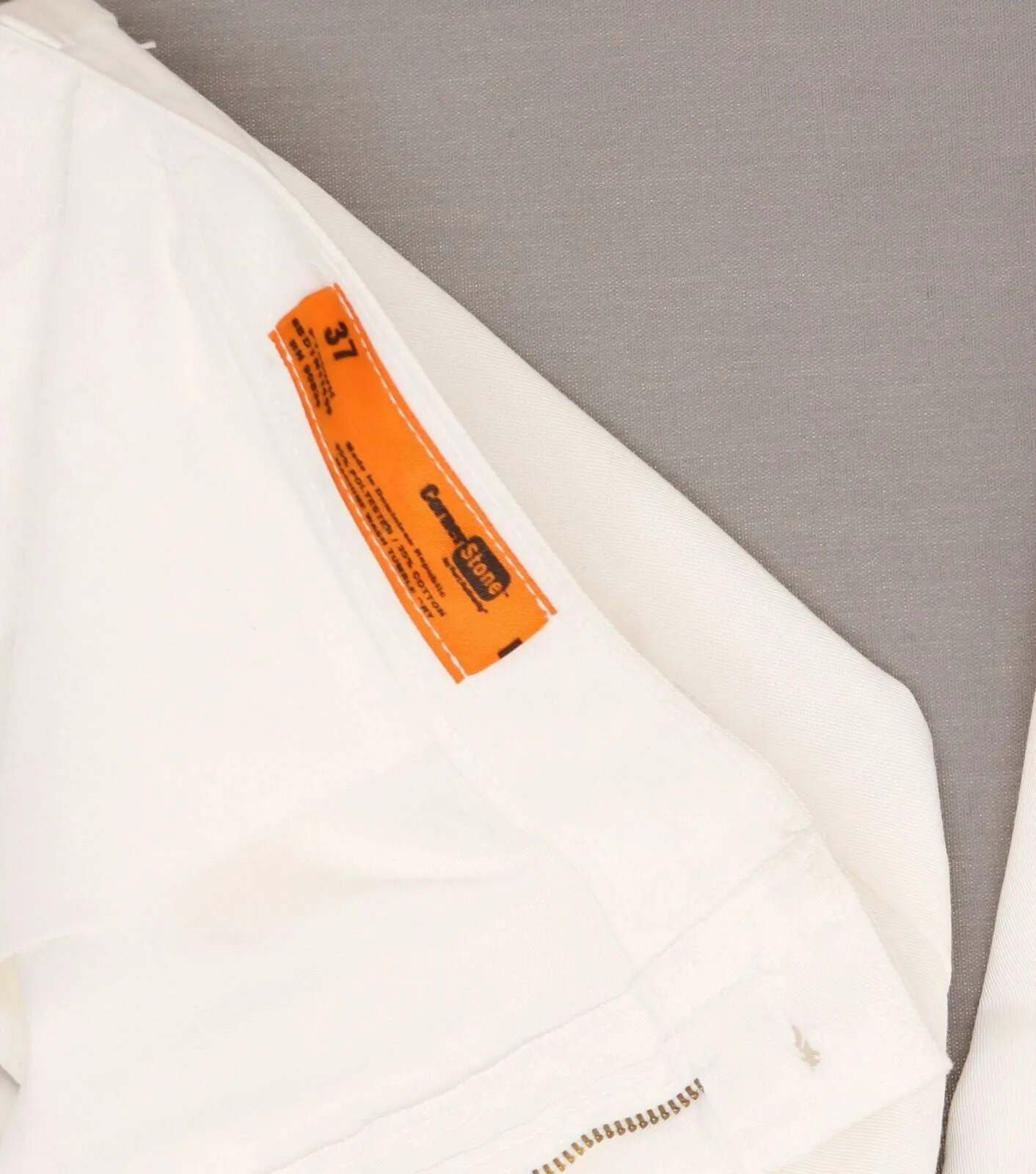 Cornerstone Men's Unhemmed Industrial Work Pants White 37 Waist