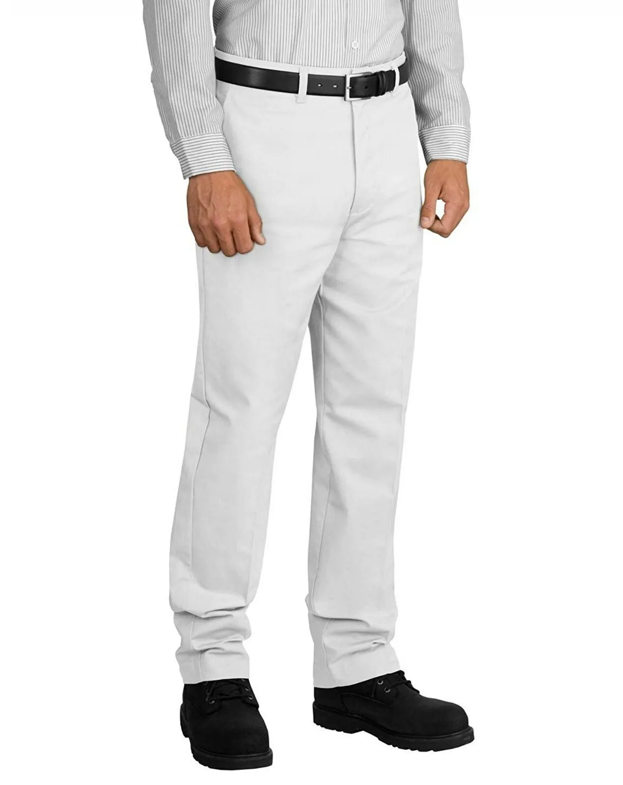 Cornerstone Men's Unhemmed Industrial Work Pants White 37 Waist
