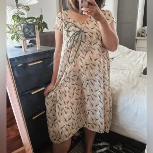 COTELAC Bird Print Semi Sheer Shirt Dress. Size 2