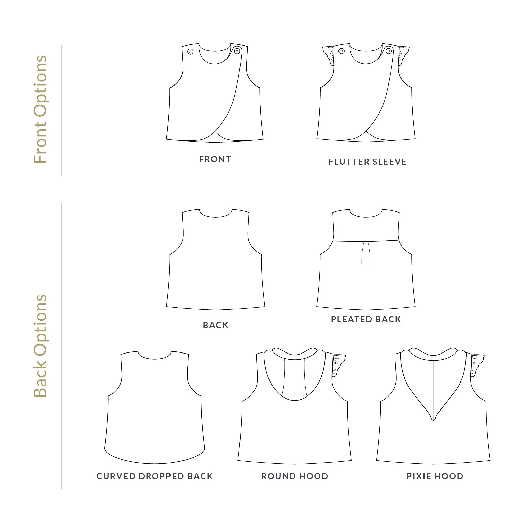Crossroads Vest Sewing Pattern - Baby   Child ~ add-on for Pathfinder Vest