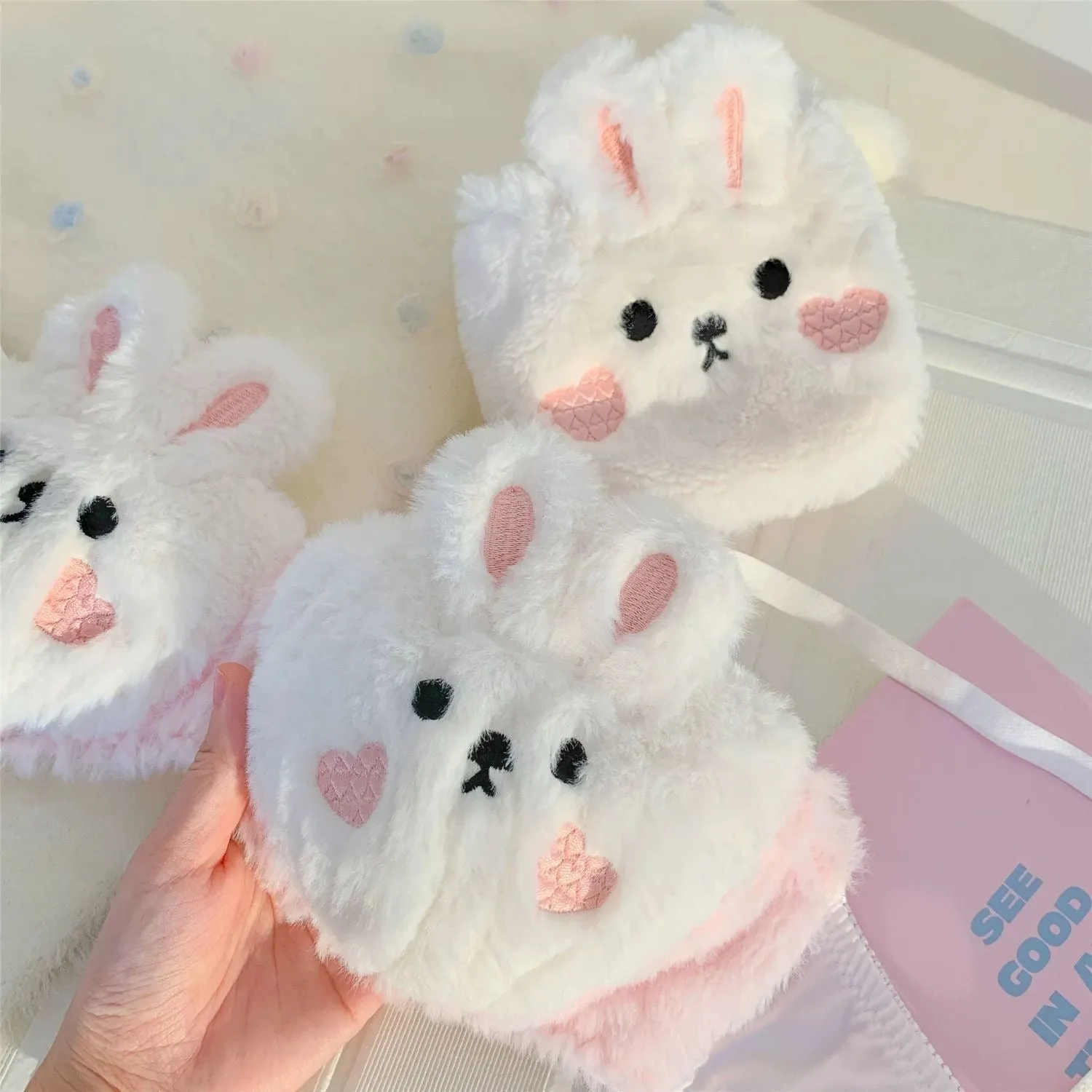 Cute Bunny Fur Lingerie Set