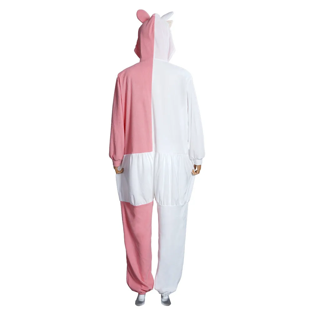 Danganronpa Dangan Ronpa Halloween Carnival Suit Monokuma and Monomi Cosplay Costume Jumpsuit Pajamas Sleepwear