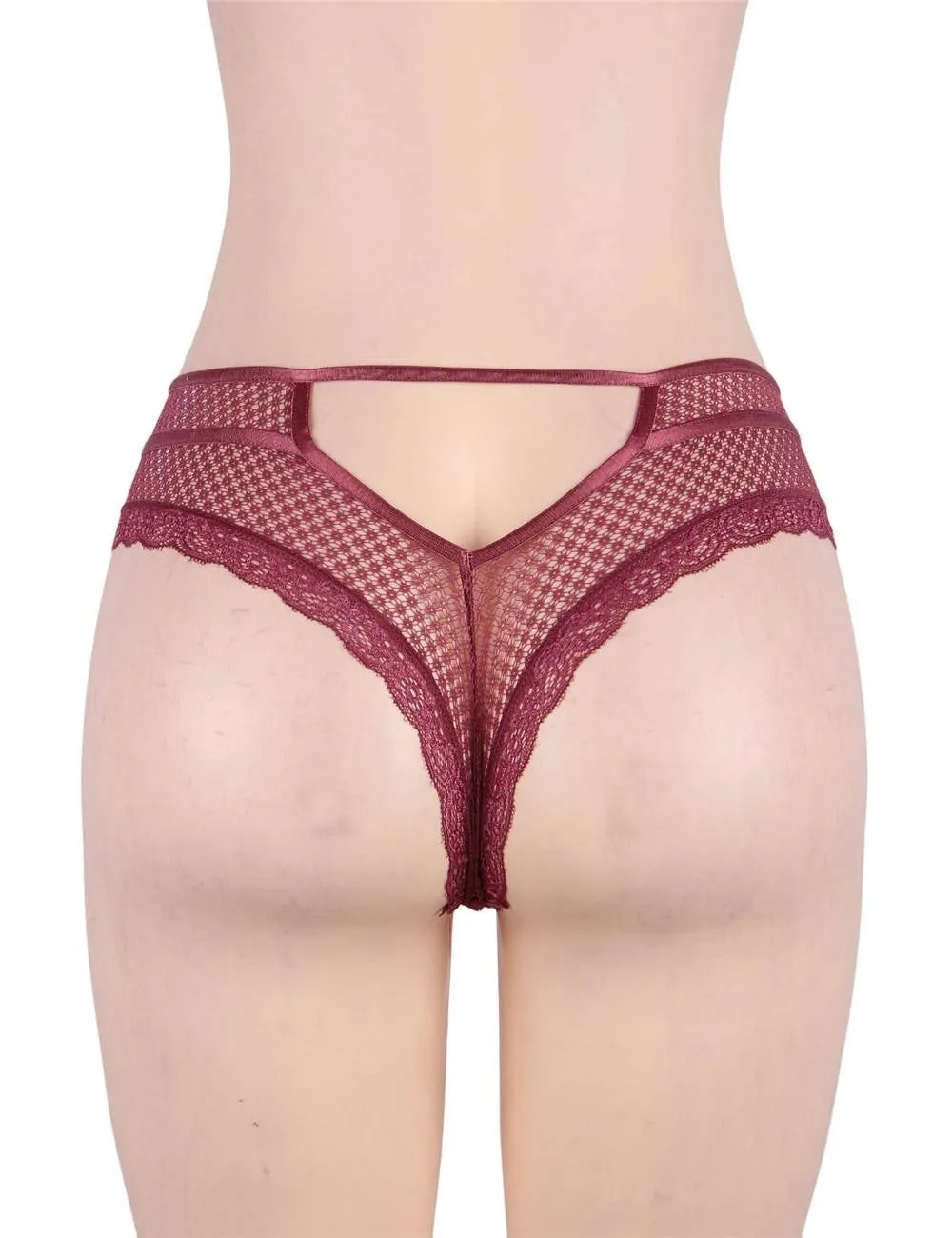Dark Blue Lace Out Ladies‘ Panty
