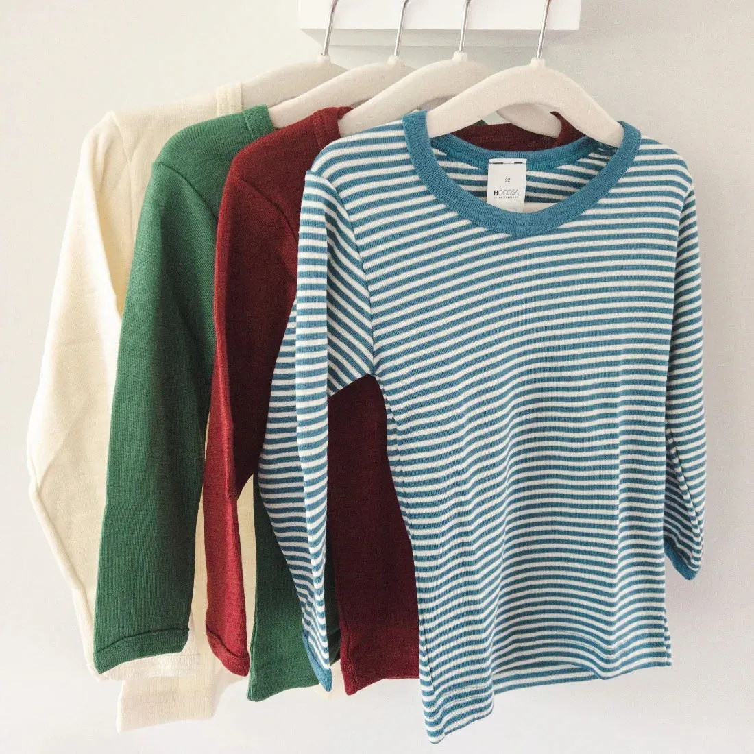 Dark Raspberry Wool Silk Long Sleeve Under Shirt
